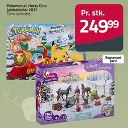 Fleggaard Pokemon el. Horse Club Julekalender 2025, DKK 249.99 tilbud