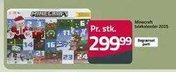 Fleggaard Minecraft Julekalender 2025, DKK 299.99 tilbud