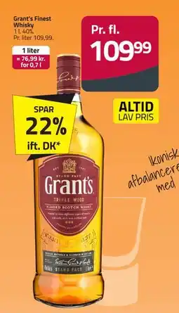 Fleggaard Grant’s Finest Whisky, DKK 109.99 tilbud