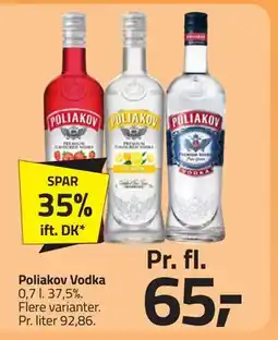 Fleggaard Poliakov Vodka, DKK 65 tilbud
