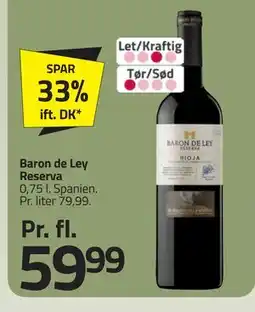 Fleggaard Baron de Ley Reserva, DKK 59.99 tilbud