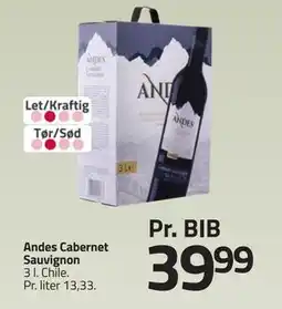 Fleggaard Andes Cabernet Sauvignon, DKK 39.99 tilbud