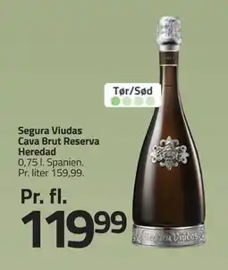 Fleggaard Segura Viudas Cava Brut Reserva Heredad, DKK 119.99 tilbud