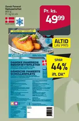 Fleggaard Dansk Paneret Rødspættefilet, DKK 49.99 tilbud