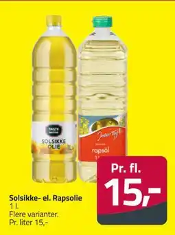 Fleggaard Solsikke- el. Rapsolie, DKK 15 tilbud