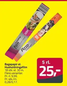 Fleggaard Bagepapir el. Husholdningsfilm, DKK 25 tilbud