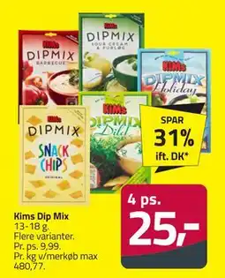 Fleggaard Kims Dip Mix, DKK 25 tilbud