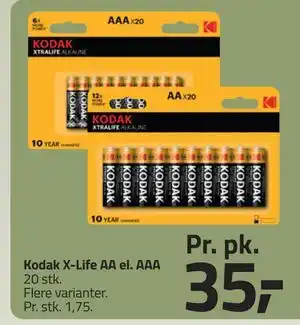 Fleggaard Kodak X-Life AA el. AAA, DKK 35 tilbud