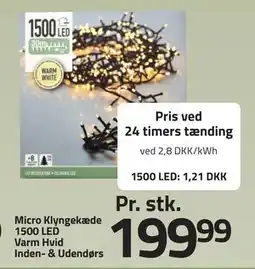 Fleggaard Micro Klyngekæde 1500 LED Varm Hvid Inden- & Udendørs, DKK 199.99 tilbud