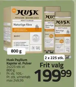 Fleggaard Husk Psyllium Kapsler el. Pulver, DKK 199.99 tilbud