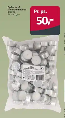 Fleggaard Fyrfadslys 6 Timers Brændetid, DKK 50 tilbud