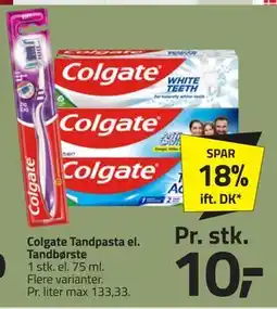 Fleggaard Colgate Tandpasta el. Tandbørste, DKK 10 tilbud