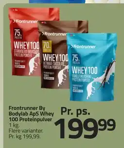 Fleggaard Frontrunner By Bodylab ApS Whey 100 Proteinpulver, DKK 199.99 tilbud