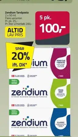 Fleggaard Zendium Tandpasta, DKK 100 tilbud