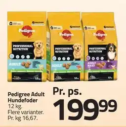 Fleggaard Pedigree Adult Hundefoder, DKK 199.99 tilbud