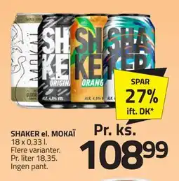 Fleggaard SHAKER el. MOKAÏ, DKK 108.99 tilbud