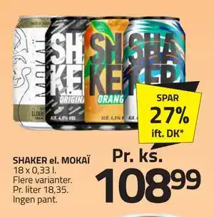 SHAKER el. MOKAÏ, DKK 108.99