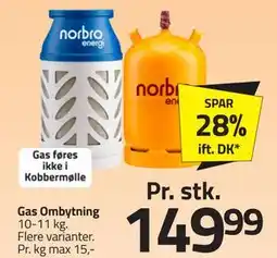 Fleggaard Gas Ombytning, DKK 149.99 tilbud