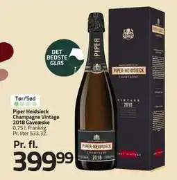 Fleggaard Piper Heidsieck Champagne Vintage 2018 Gaveæske, DKK 399.99 tilbud