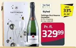 Fleggaard Taittinger Brut Reserve Gaveæske, DKK 329.99 tilbud