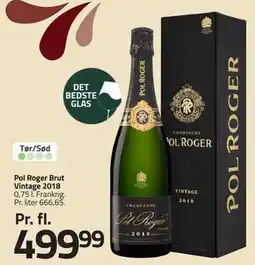 Fleggaard Pol Roger Brut Vintage 2018, DKK 499.99 tilbud