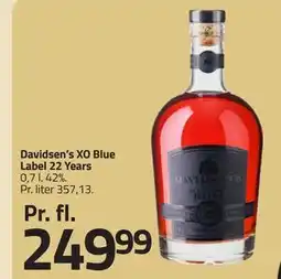 Fleggaard Davidsen’s XO Blue Label 22 Years, DKK 249.99 tilbud