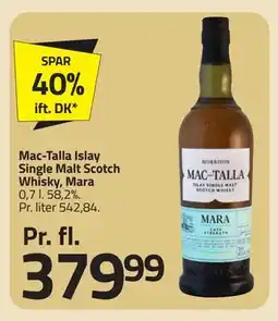 Fleggaard Mac-Talla Islay Single Malt Scotch Whisky, Mara, DKK 379.99 tilbud