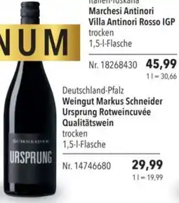 Citti Deutschland-Pfalz Weingut Markus Schneider Ursprung Rotweincuvée Qualitätswein tilbud