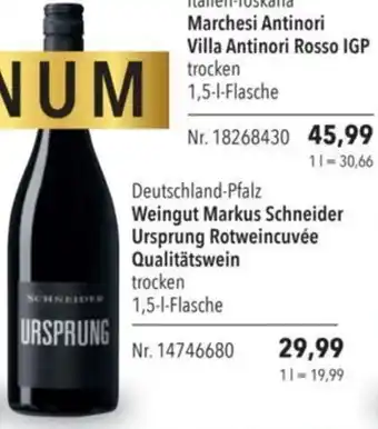 Citti Deutschland-Pfalz Weingut Markus Schneider Ursprung Rotweincuvée Qualitätswein tilbud