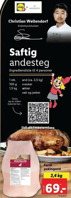 Lidl Fersk Pekingand 2,4kg tilbud