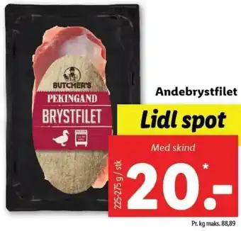 Lidl Andebrystfilet 225-275g tilbud
