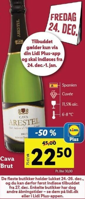 Lidl Cava Brut tilbud