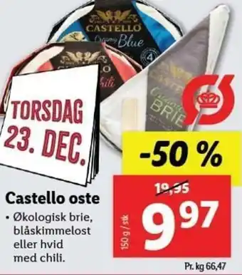 Lidl Castello Oste 150g tilbud