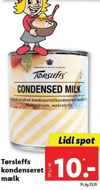 Lidl Tørsleffs Kondenseret Mælk 375g tilbud
