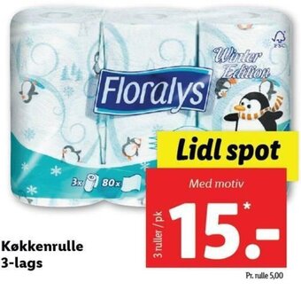 Lidl Køkkenrulle 3-Lags tilbud