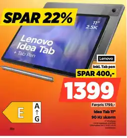 Power Lenovo Idea Tab 11" ZAFRO405SE tilbud