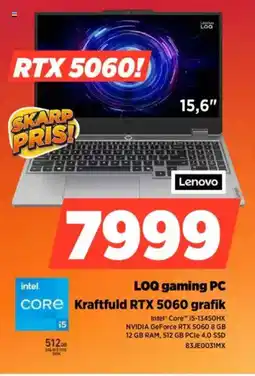 Power Lenovo LOQ gaming PC 83JE0031MX tilbud