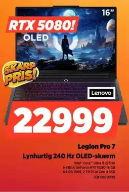 Power Lenovo Legion Pro 7 83F5001GMX tilbud