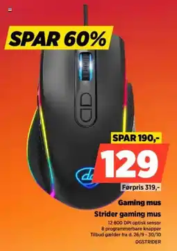Power Gaming mus DGSTRIDER tilbud