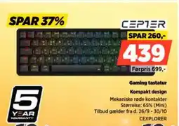 Power CEPTER Gaming tastatur CEXPLORER tilbud