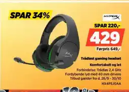 Power Trådløst gaming headset HX4P5JOAA tilbud
