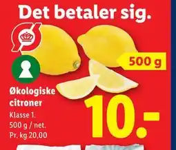 Lidl Økologiske citroner, DKK 10 tilbud