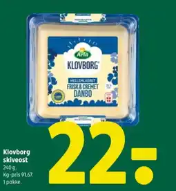 Coop 365 Klovborg skiveost tilbud