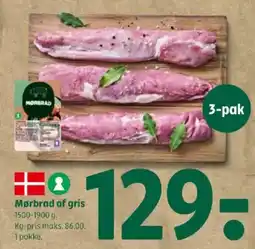 Coop 365 Mørbrad af gris tilbud