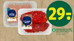 Coop 365 Kyllingebryst med BBQ eller hakket kylling 3-6% tilbud