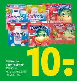 Coop 365 Danonino eller Actimel tilbud