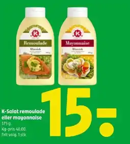 Coop 365 K-salat remoulade eller mayonnaise tilbud