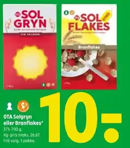 Coop 365 OTA Solgryn eller Branflakes* tilbud