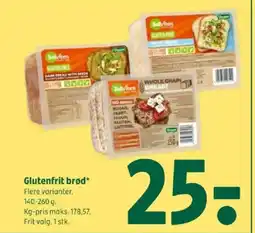 Coop 365 Glutenfrit brød tilbud