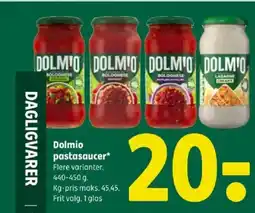 Coop 365 Dolmio pastasaucer tilbud